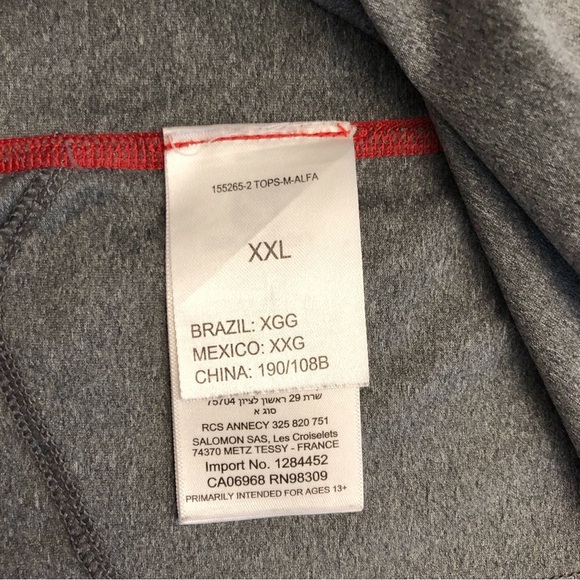 SALOMON Grey Sports Wear Short Sleeves  Men’s T Shirt Size XXL. - Picture 8 of 16